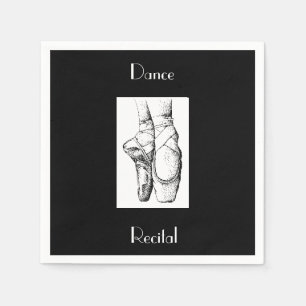 Black & White Dance Overweging Paper Napkins Servetten