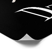 Black White Dansende Skeletons Happy Halloween Poster (Hoek)