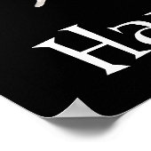 Black White Dansende Skeletons Happy Halloween Poster (Hoek)