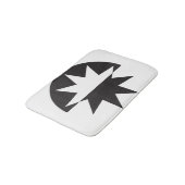 Black White Deco Star Sunburst Badmat (Gekanteld)