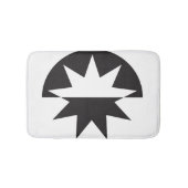 Black White Deco Star Sunburst Badmat (Voorkant)