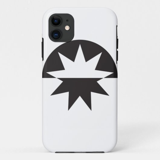 Black White Deco Star Sunburst Case-Mate iPhone Case (Achterkant)