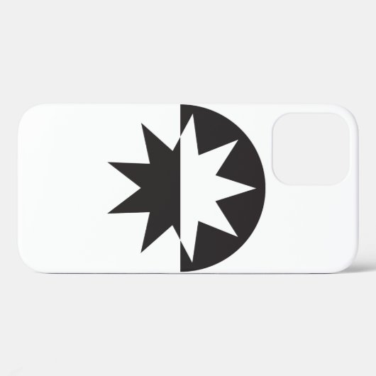 Black White Deco Star Sunburst Case-Mate iPhone Case (Achterkant (horizontaal))