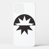 Black White Deco Star Sunburst Case-Mate iPhone Case (Achterkant)