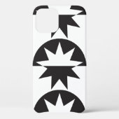 Black White Deco Star Sunburst Case-Mate iPhone Case (Achterkant)