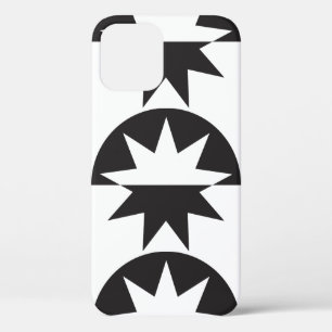 Black White Deco Star Sunburst Case-Mate iPhone Case