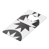 Black White Deco Star Sunburst Creditkaart Flessenopener (Achterkant Gekanteld)
