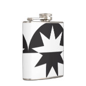 Black White Deco Star Sunburst Heupfles (Rechts)