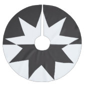 Black White Deco Star Sunburst Kerstboom Rok (Voorkant)