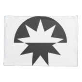 Black White Deco Star Sunburst Kussensloop (Achterkant-Links)
