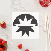 Black White Deco Star Sunburst Servet (Insitu)