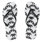 Black White Deco Star Sunburst Teenslippers (Voetbed)
