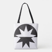 Black White Deco Star Sunburst Tote Bag (Achterkant)