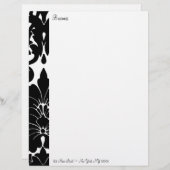 Black & White Designer Zakelijk briefhoofd (Voorkant / Achterkant)