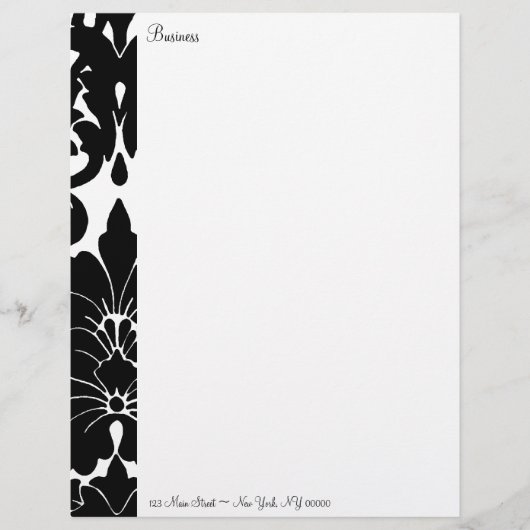 Black & White Designer Zakelijk briefhoofd Ontwerp (Voorkant)
