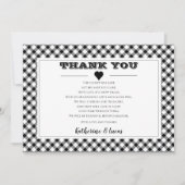 Black | White Diagonal Buffalo Cheques Bedankt (Voorkant)