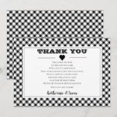 Black | White Diagonal Buffalo Cheques Bedankt (Voorkant / Achterkant)