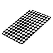 Black White Diamond Check-patroon Magneet (Linkerzijde)