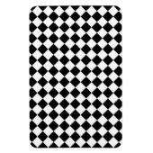 Black White Diamond Check-patroon Magneet (Verticaal)