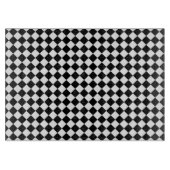 Black White Diamond Checkers Snijplank (Voorkant)