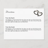 Black & White Diamond Hearts Direction Kaart (Voorkant)