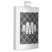 Black White Diamond Monogrammed Heupfles (Rechts)