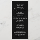 Black & White Diamond Ring Welkom op onze bruiloft Programmakaart (Achterkant)