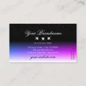 Black White Diamonds Roze Paarse gradiënt Visitekaartje (Achterkant)