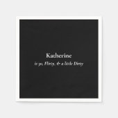 Black & White Dirty 30 verjaardagsfeestje Servet (Voorkant)