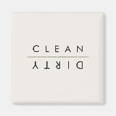 Black & White Dishwasher Magnet (Voorkant)