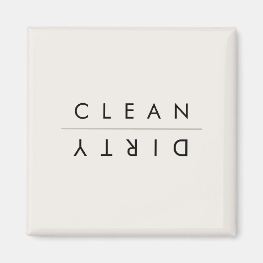 Black & White Dishwasher Magnet (Voorkant)