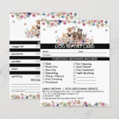 Black White Dog groomer Report Card (Voorkant / Achterkant)