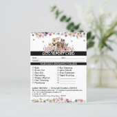 Black White Dog groomer Report Card (Staand voorkant)