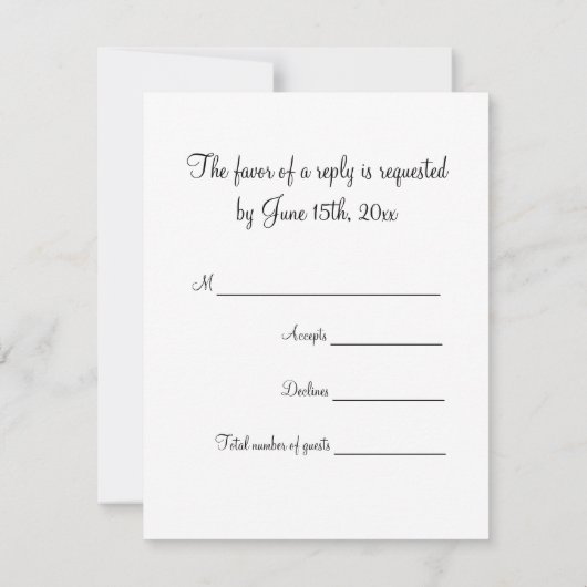 Black White Dogwood RSVP (Achterkant)