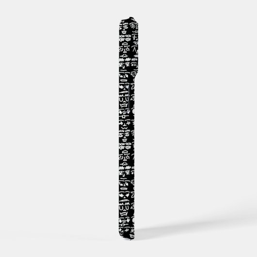 Black & White Doodle Pattern  Case – Bold Ab iPhone 15 Case (Rechterkant)