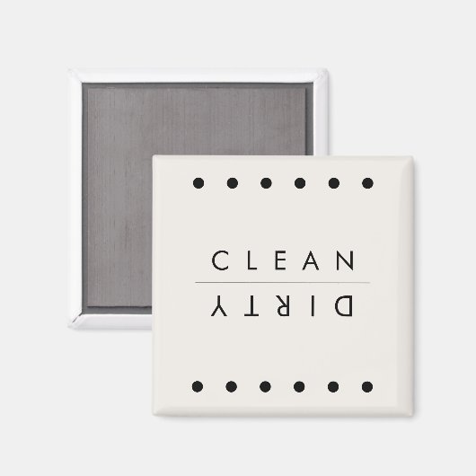 Black & White Dotted Dishwasher Magnet (Voorkant / Achterkant)