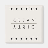 Black & White Dotted Dishwasher Magnet (Voorkant)
