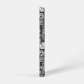 Black & White Downtown City, Skyscrapers, Monogram Samsung Galaxy Hoesje (Rechterkant)