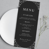 Black White Drawn Country White Wildbloemen Rustis Menu
