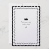 Black White Dream Castle in Clouds Birthday Kaart (Achterkant)