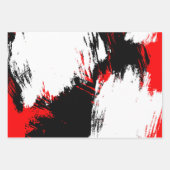 Black White Dusty Reds Inpakpapier Vel (Voorkant)