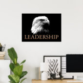 Black & White Eagle Inspirerend leiderschap Poster (Thuiskantoor)
