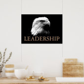 Black & White Eagle Inspirerend leiderschap Poster (Keuken)