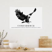 Black & White Eagle Motivatie vertrouwen Poster (Keuken)