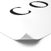 Black White Eagle Motivatie Vertrouwen Poster (Hoek)