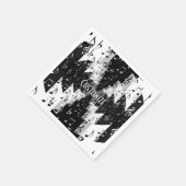 Black & White Echo-Muzieknoten Napkins Servet (Hoek)