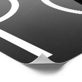 Black White Eiffel Tower in Parijs Poster (Hoek)