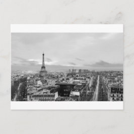 Black&White: Eiffel Tower, Parijs, Frankrijk Briefkaart