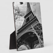 Black White Eiffel Tower Paris Europe Reivel Fotoplaat (Zijkant)