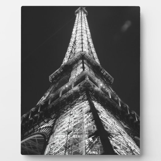 Black White Eiffel Tower Paris Europe Reivel Fotoplaat (Voorkant)